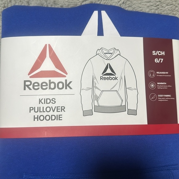 Reebok unisex Kid Pullover Hoodie Size Small 6/7 - Picture 12 of 12